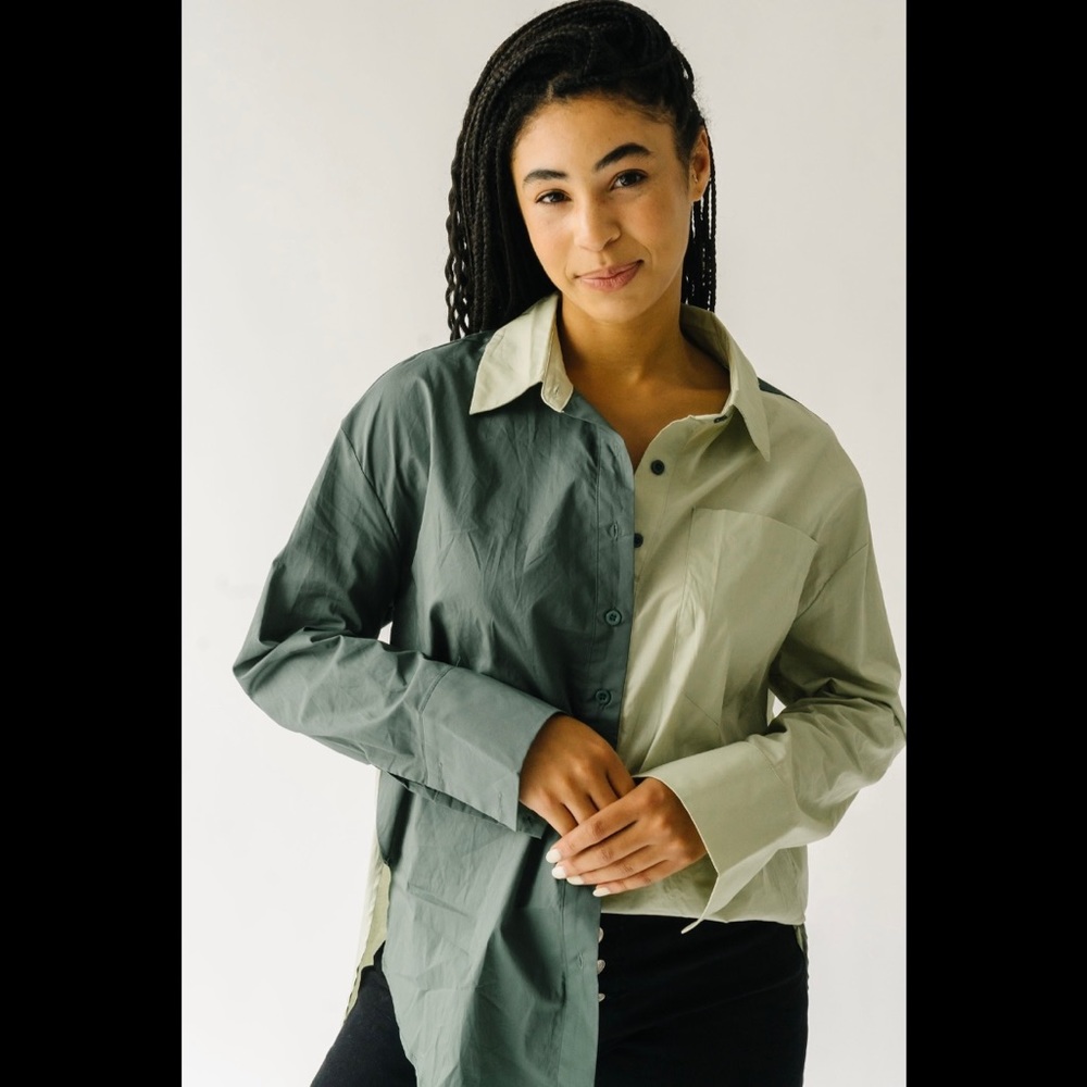 Ledger Colorblock Button Down - NWT